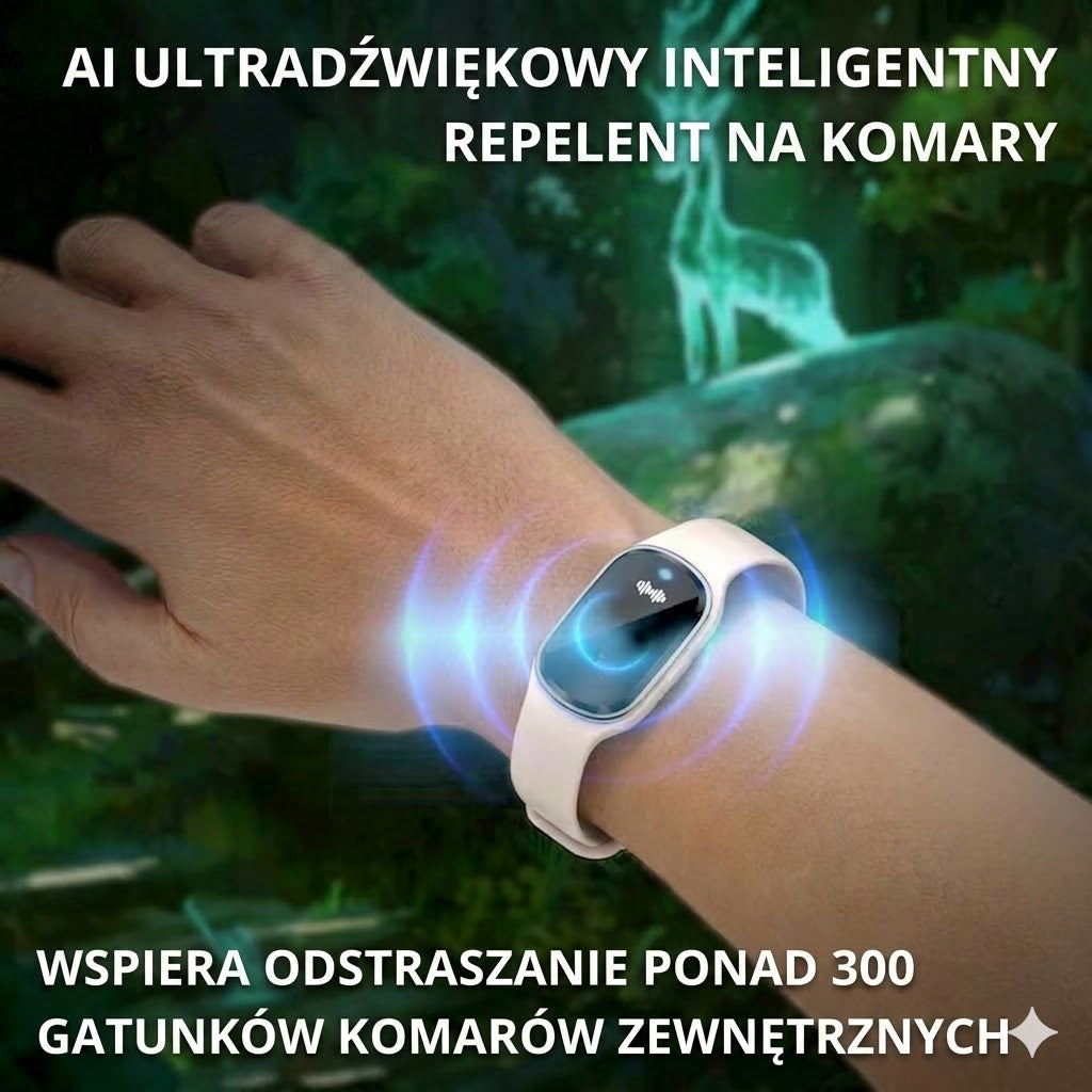 🦟 Bransoletka ultradźwiękowa przeciw komarom – ochrona bez chemii na każdy dzień