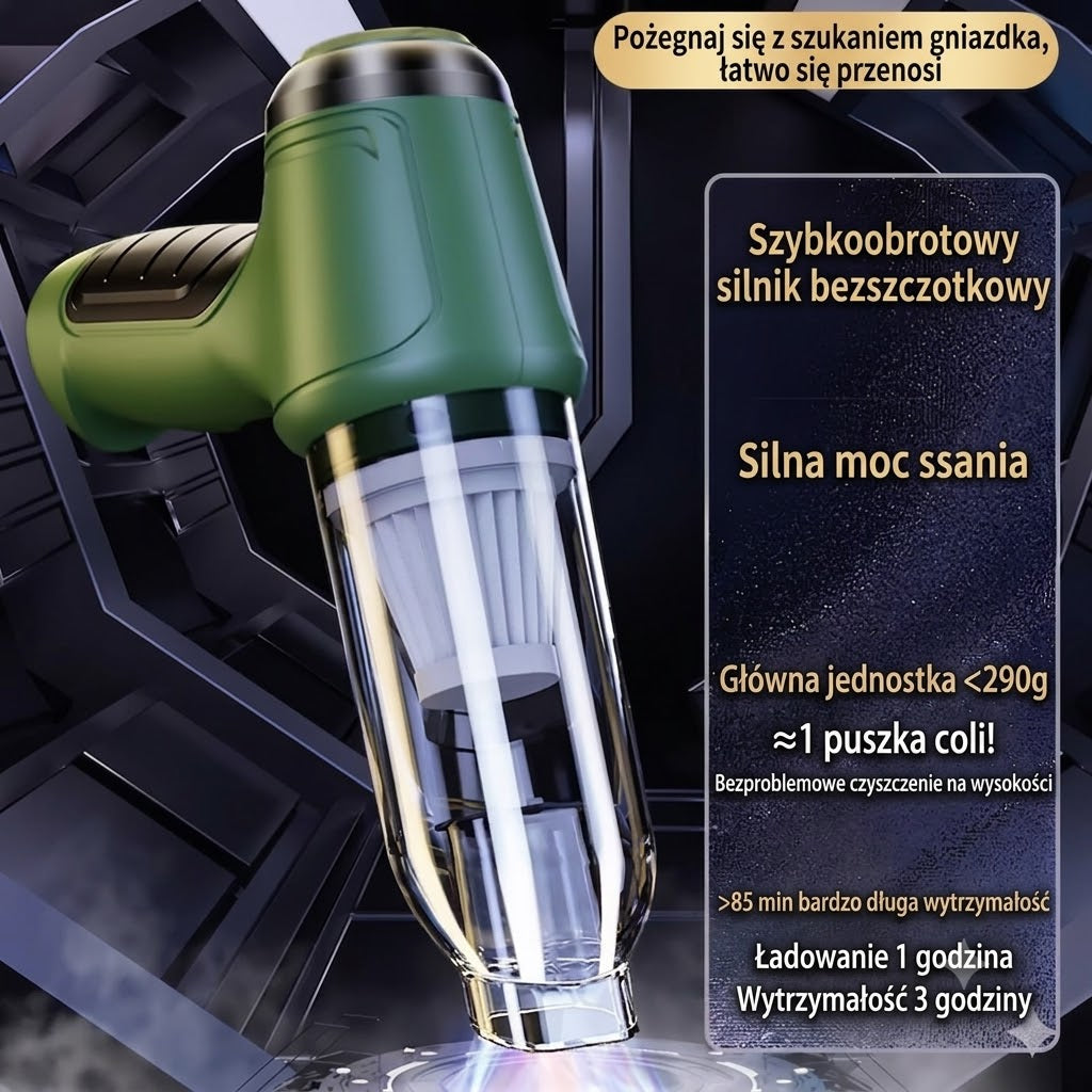 ⚡ Bezprzewodowy ręczny odkurzacz o dużej mocy ssania – idealny pomocnik do domu i samochodu