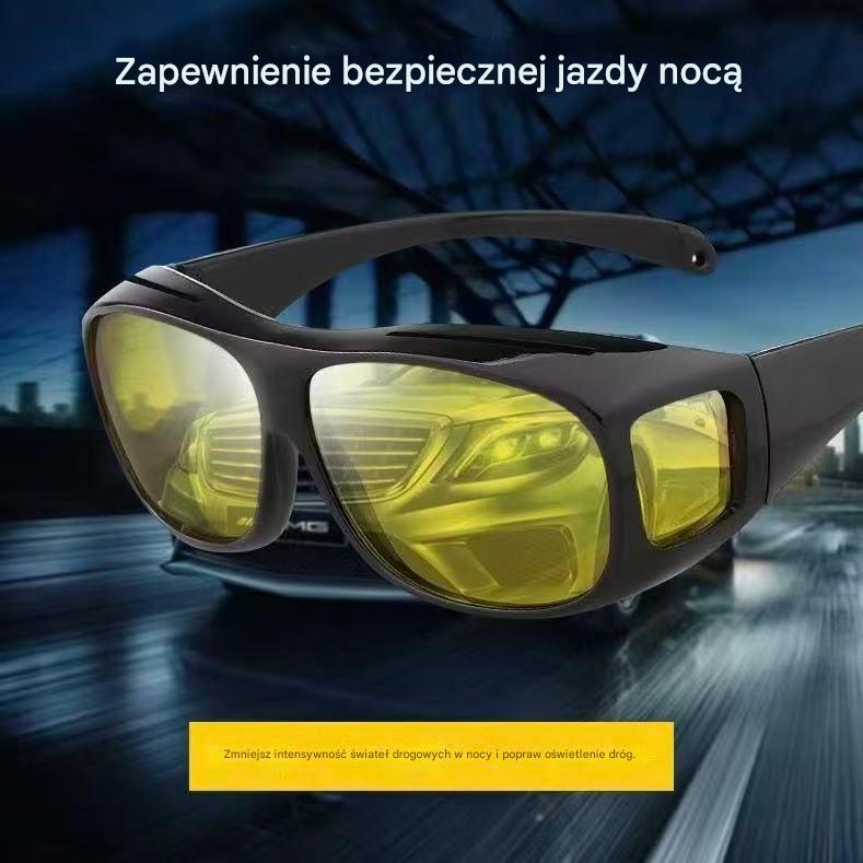 NightGlo – okulary przeciwodblaskowe do jazdy nocą 🌙, które chronią przed oślepiającym światłem LED 💡 i zapewniają bezpieczniejszą jazdę nocą 🚗