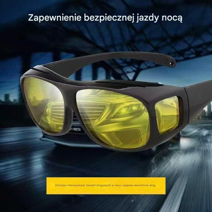 NightGlo – okulary przeciwodblaskowe do jazdy nocą 🌙, które chronią przed oślepiającym światłem LED 💡 i zapewniają bezpieczniejszą jazdę nocą 🚗