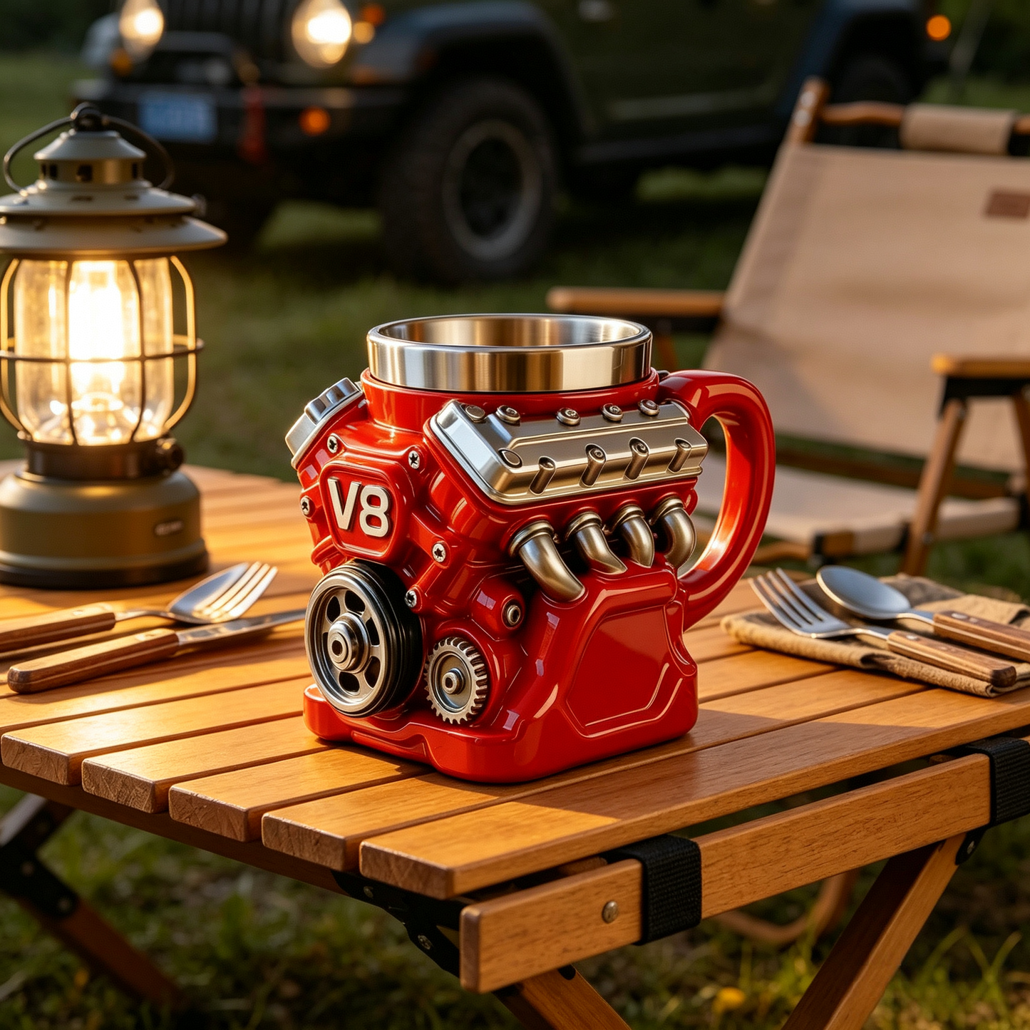 Kubek w kształcie silnika V8/V6 | kreatywny kubek do kawy w stylu mechanicznym | idealny prezent dla fanów motoryzacji