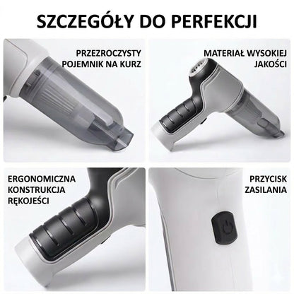 ⚡ Bezprzewodowy ręczny odkurzacz o dużej mocy ssania – idealny pomocnik do domu i samochodu