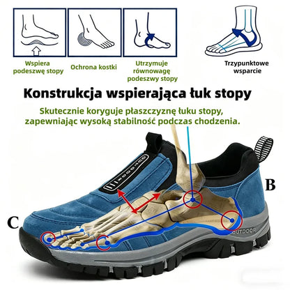 Wodoodporne i wygodne buty ortopedyczne dla mężczyzn, idealne do chodzenia i turystyki