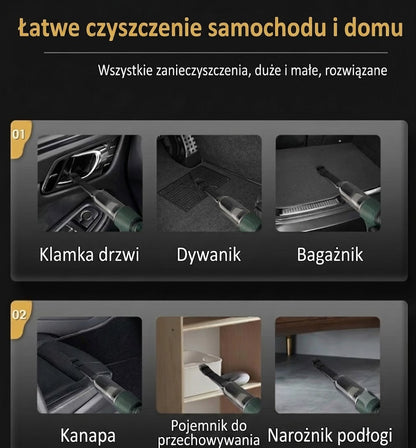 ⚡ Bezprzewodowy ręczny odkurzacz o dużej mocy ssania – idealny pomocnik do domu i samochodu