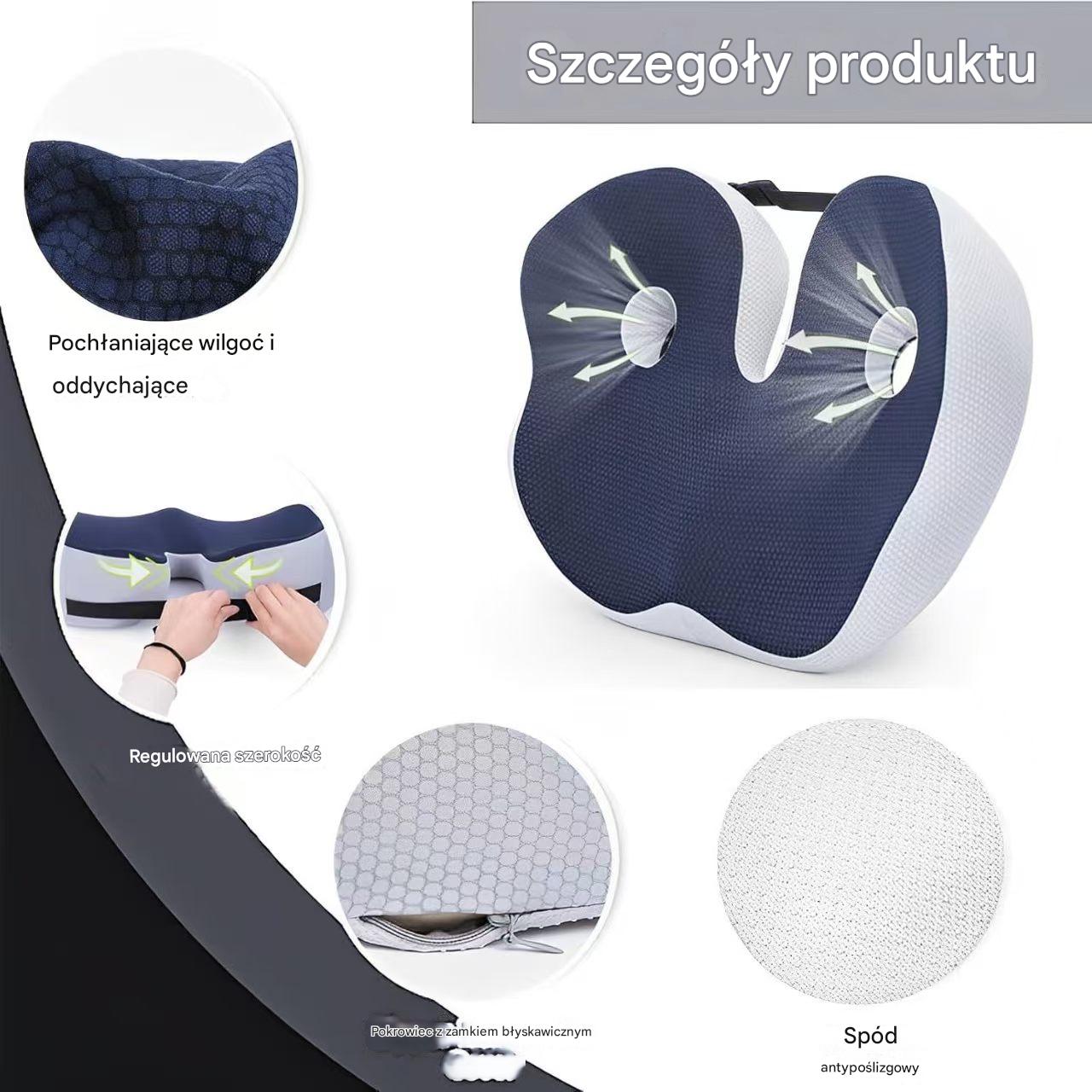 👉 Poduszka do siedzenia z pianki memory — ergonomiczna poduszka zapewniająca codzienny komfort