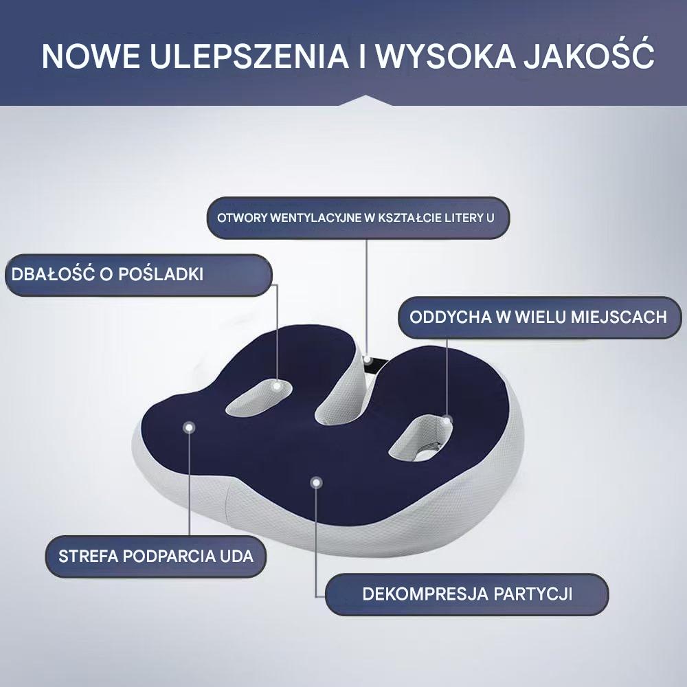 👉 Poduszka do siedzenia z pianki memory — ergonomiczna poduszka zapewniająca codzienny komfort