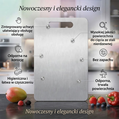 Premiumowa deska kuchenna z bezpiecznego materiału do kontaktu z żywnością – higieniczna, wytrzymała i łatwa w czyszczeniu