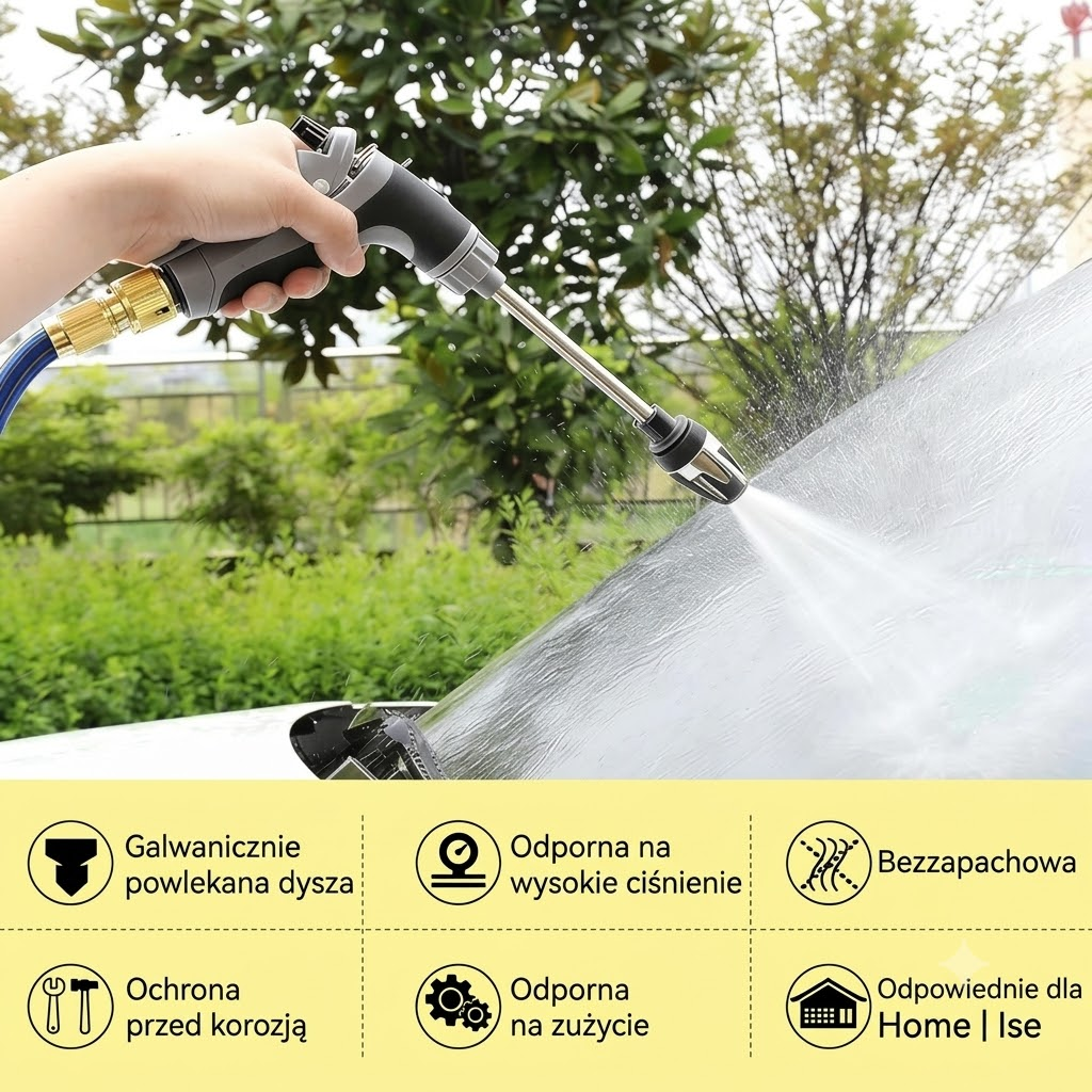 Wydajna myjka ciśnieniowa – idealny pomocnik do czyszczenia domu, samochodu i ogrodu, szybko usuwa wieloletni brud.